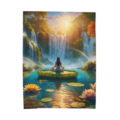 Blissful Lotus Ed. 17 | Velveteen Plush Blanket