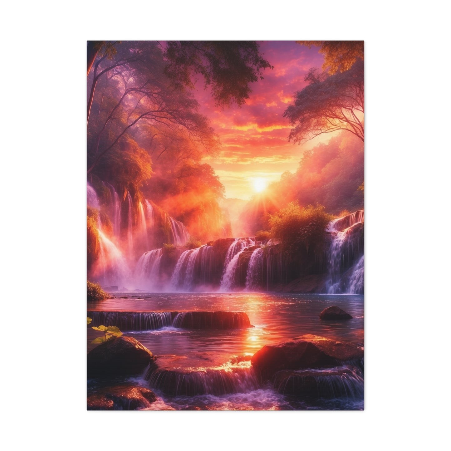 Majestic Waterfalls Art Canvas Ed. 19