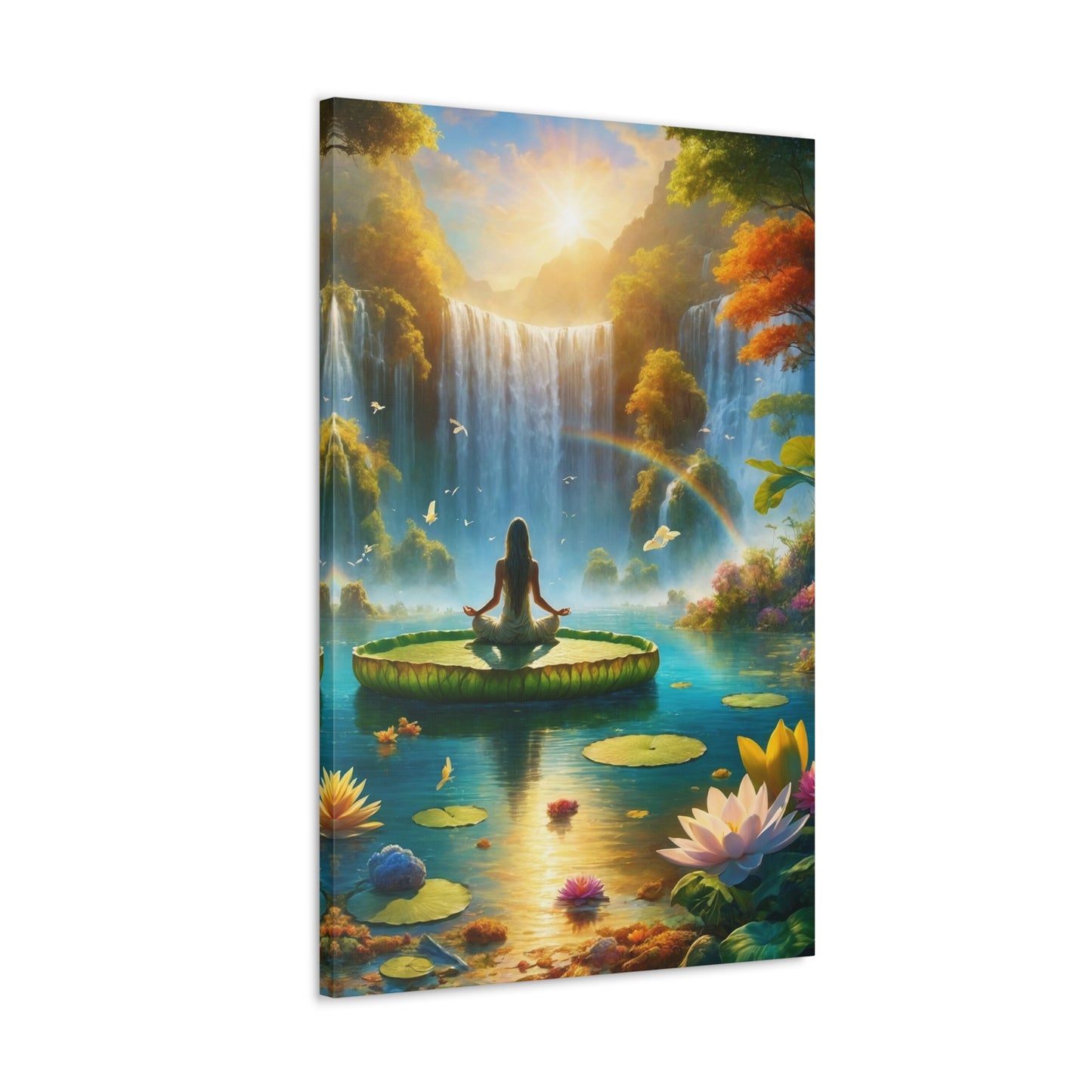 Blissful Lotus Art Canvas Ed. 16