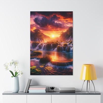 Majestic Waterfalls Art Canvas Ed. 18