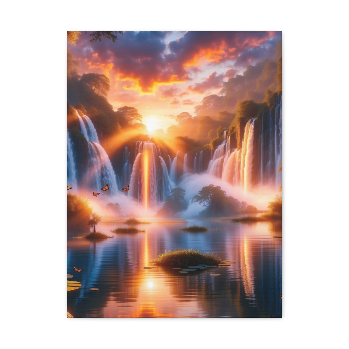 Majestic Waterfalls Art Canvas Ed. 20