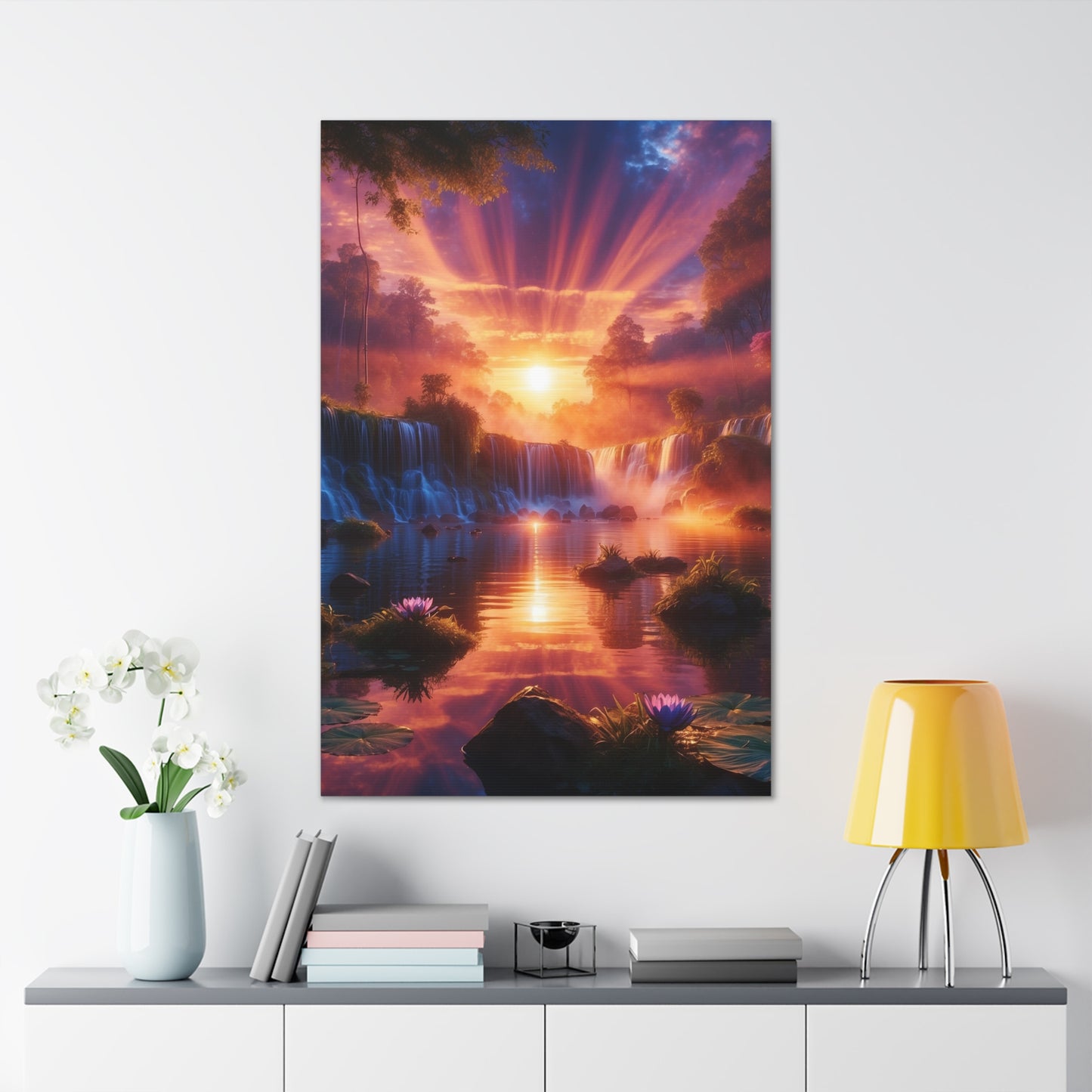 Majestic Waterfalls Art Canvas Ed. 23