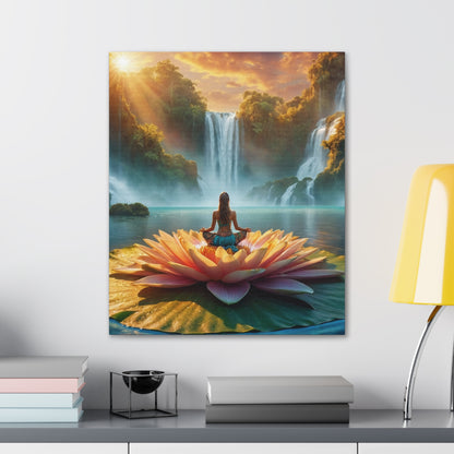 Blissful Lotus Art Canvas Ed. 10