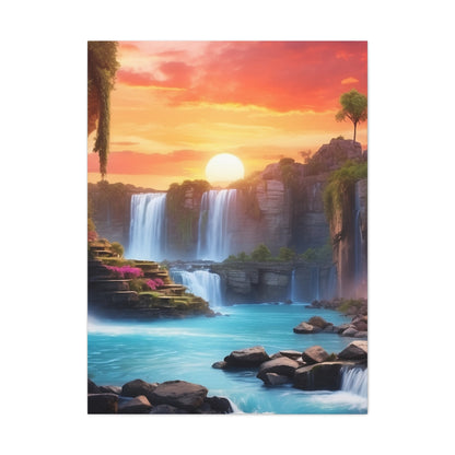 Majestic Waterfalls Art Canvas Ed. 25