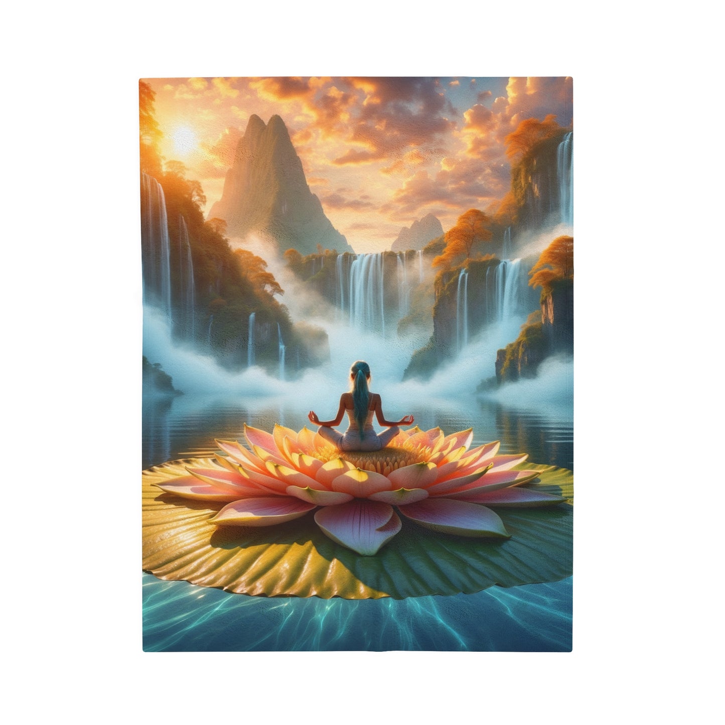 Blissful Lotus Ed. 8 | Velveteen Plush Blanket