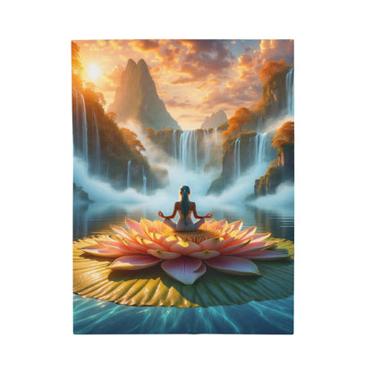 Blissful Lotus Ed. 8 | Velveteen Plush Blanket